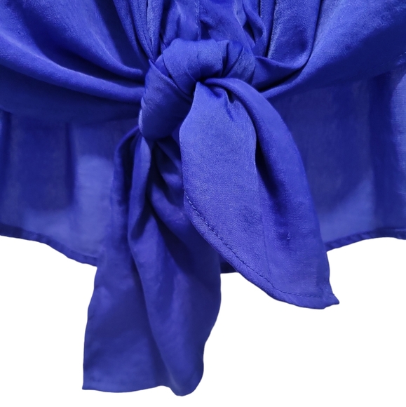 JENNIFER LOPEZ blouse Size Medium Royal Blue - Picture 3 of 4